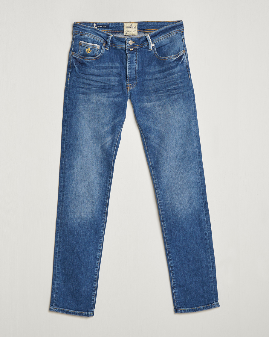 Homme | Jeans | Morris | Triumph Slim Fit Stretch Jeans Mid Blue