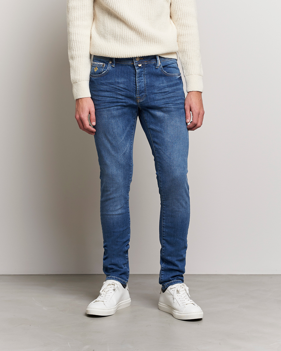 Homme | Jeans | Morris | Triumph Slim Fit Stretch Jeans Mid Blue