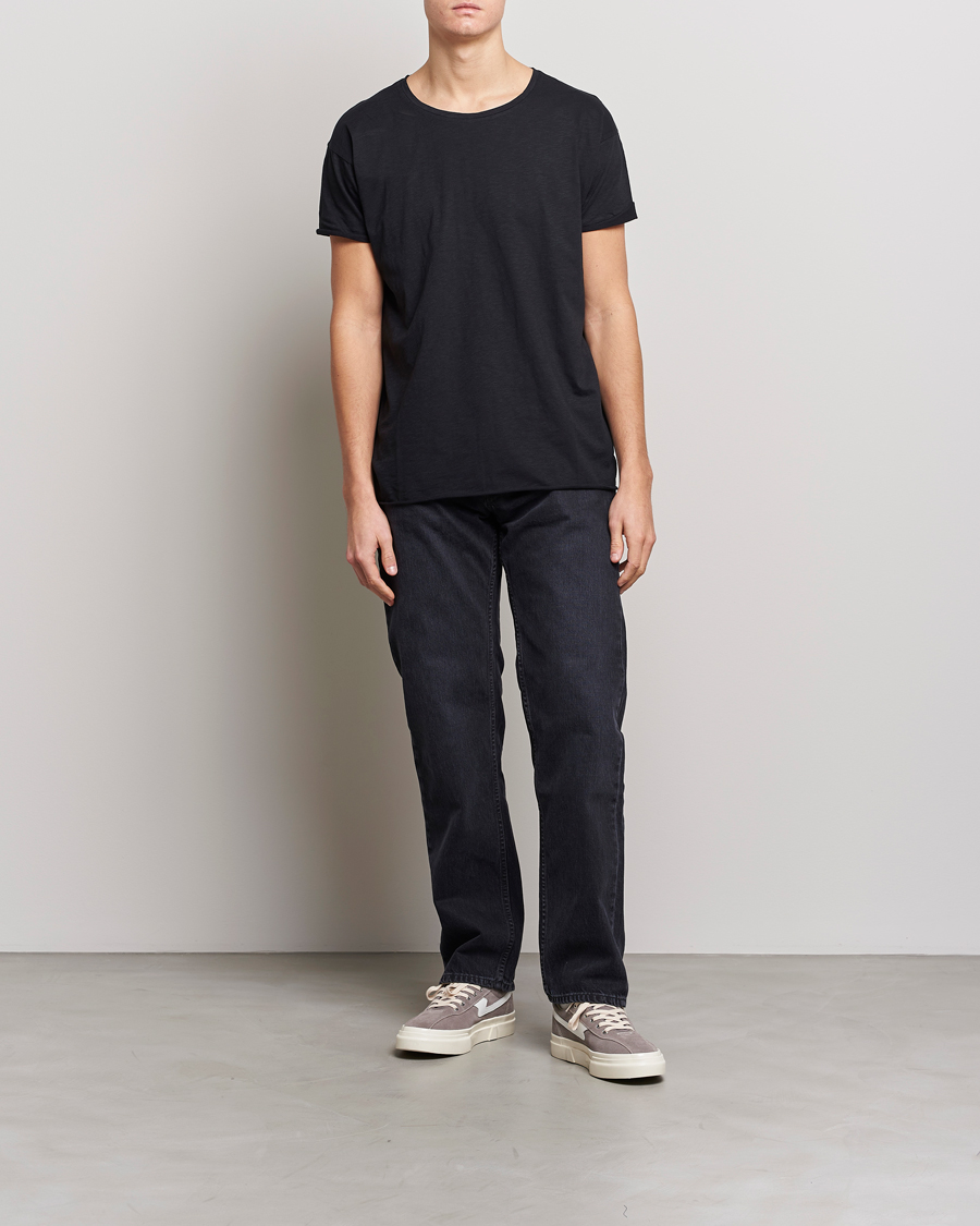 Homme | T-shirts | Nudie Jeans | Roger Slub Crew Neck Tee Black