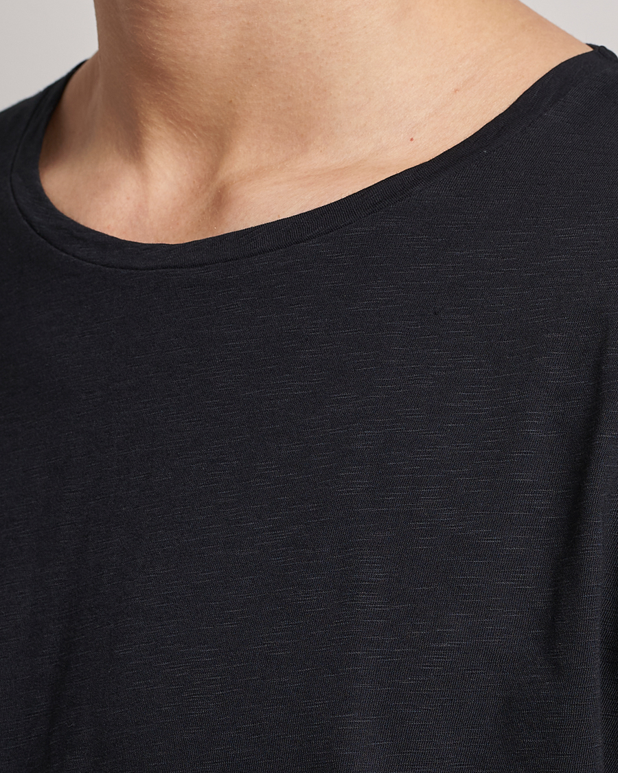 Homme | T-shirts | Nudie Jeans | Roger Slub Crew Neck Tee Black