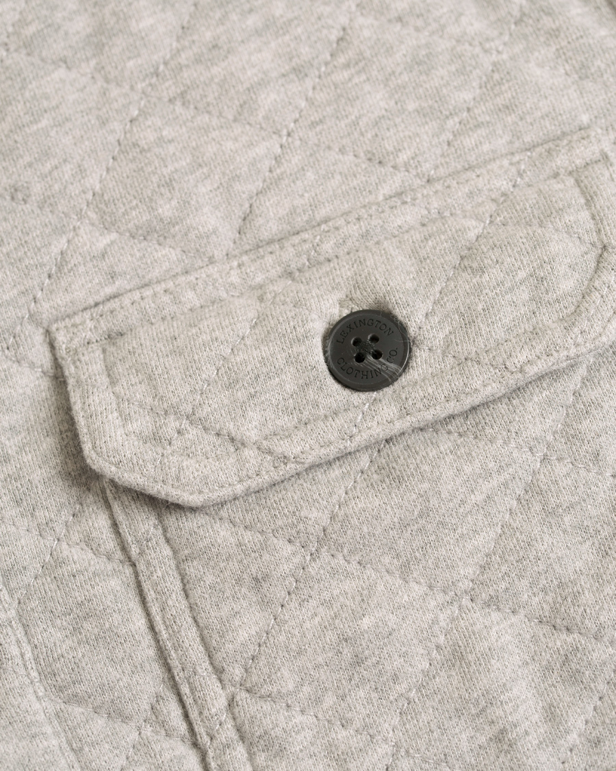 Homme | Manteaux Et Vestes | Lexington | Bruce Quilted Jersey Shirt Jacket Heather Grey Melange