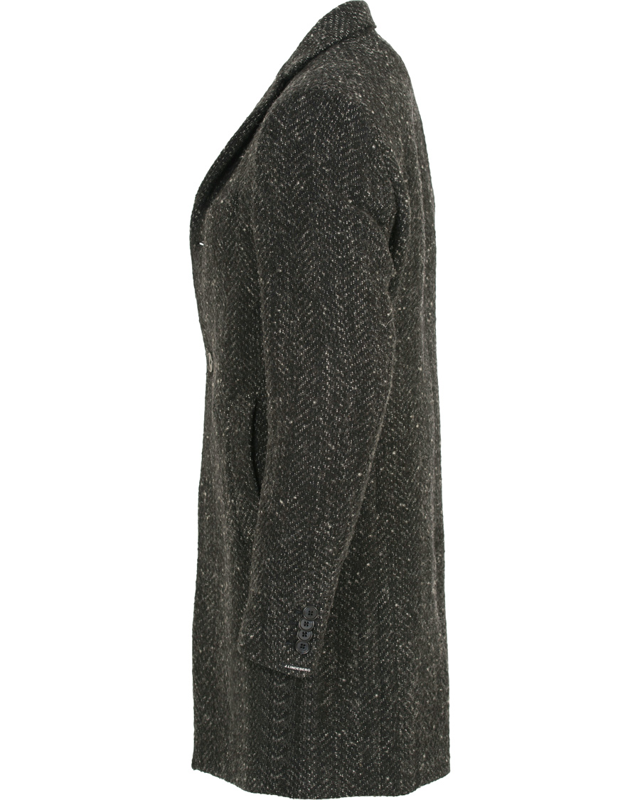 Homme | Manteaux Et Vestes | J.Lindeberg | Wolger Rock Wool Herringbone Coat Black