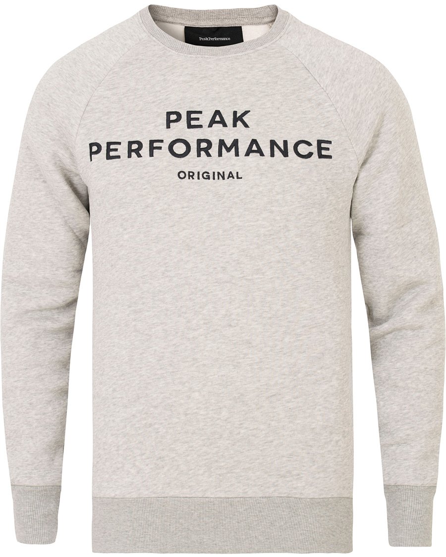 Homme | Pulls Et Tricots | Peak Performance | Logo Crew Neck Sweatshirt Grey