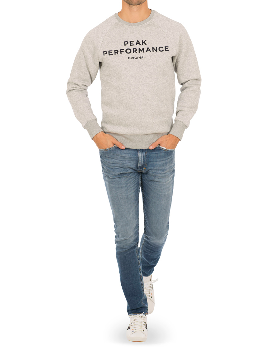 Homme | Pulls Et Tricots | Peak Performance | Logo Crew Neck Sweatshirt Grey