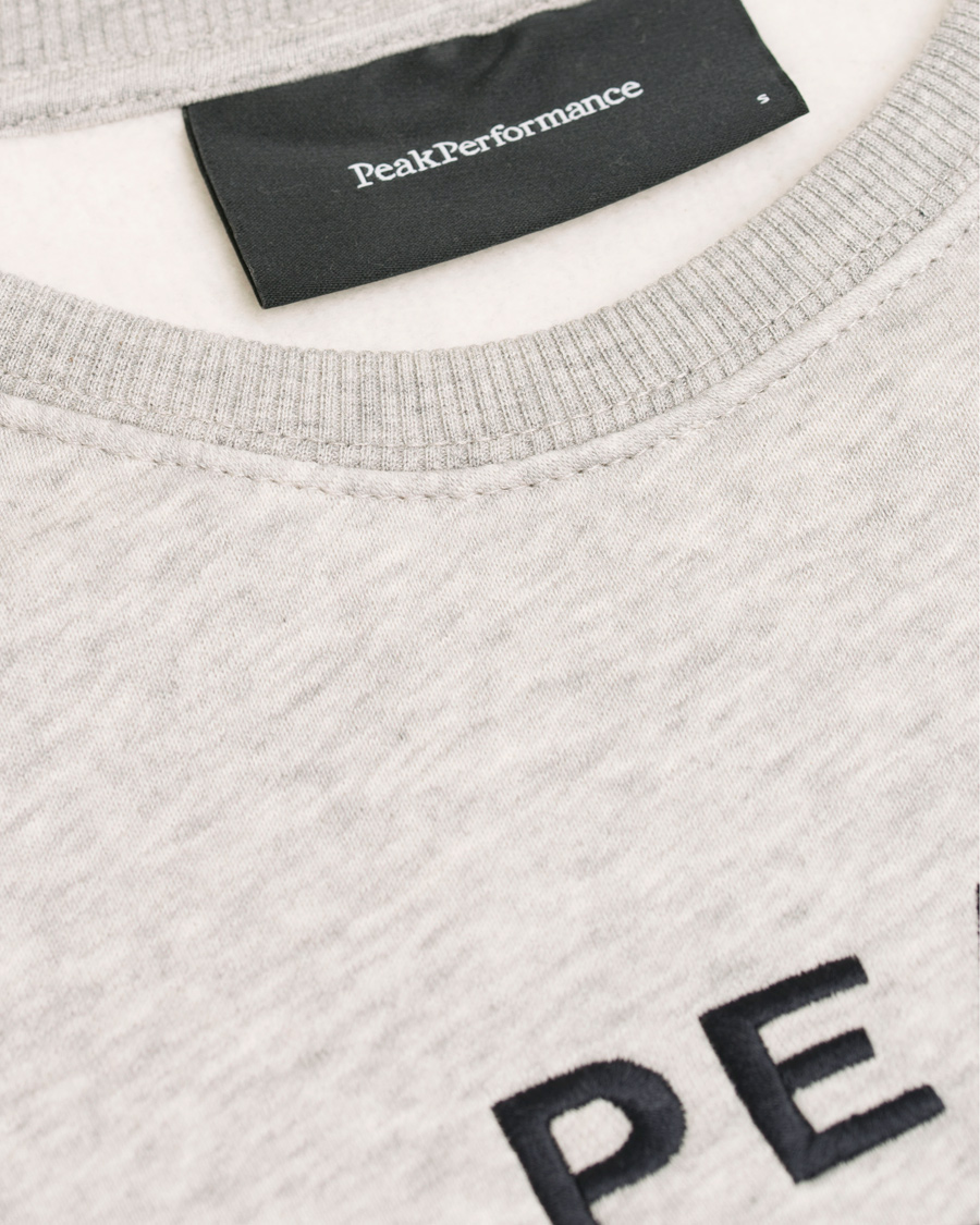 Homme | Pulls Et Tricots | Peak Performance | Logo Crew Neck Sweatshirt Grey