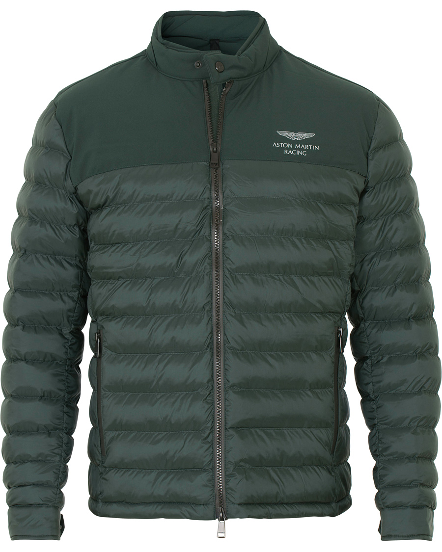 Homme | Manteaux Et Vestes | Hackett | Aston Martin Tech Moto Down Jacket Racing Green