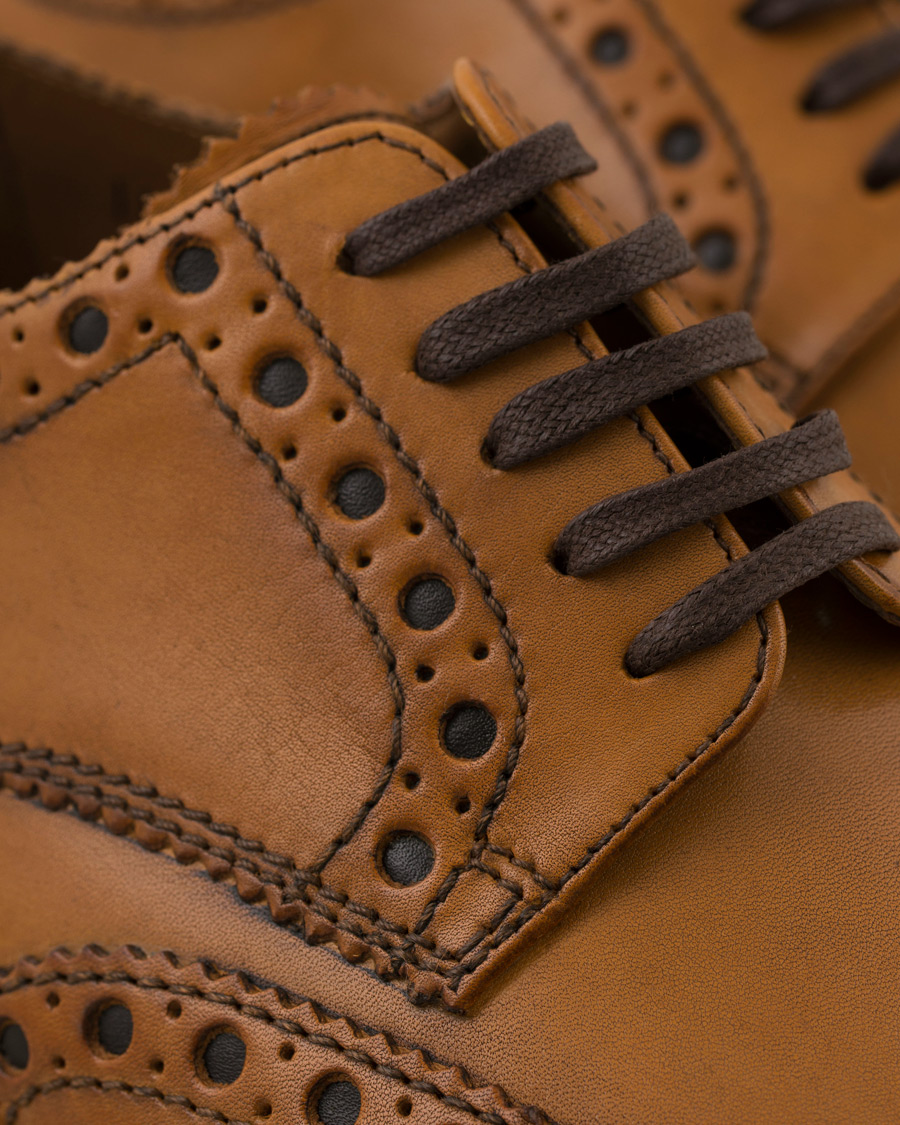 Homme | Grenson Archie Brogue Derby Wedge Sole Tan Calf | Grenson | Archie Brogue Derby Wedge Sole Tan Calf