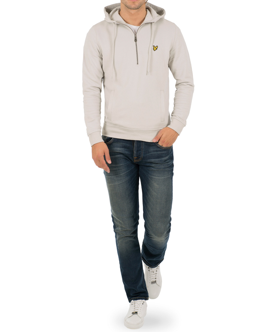 Homme | Pulls Et Tricots | Lyle & Scott | Half Zip Hoodie Light Grey