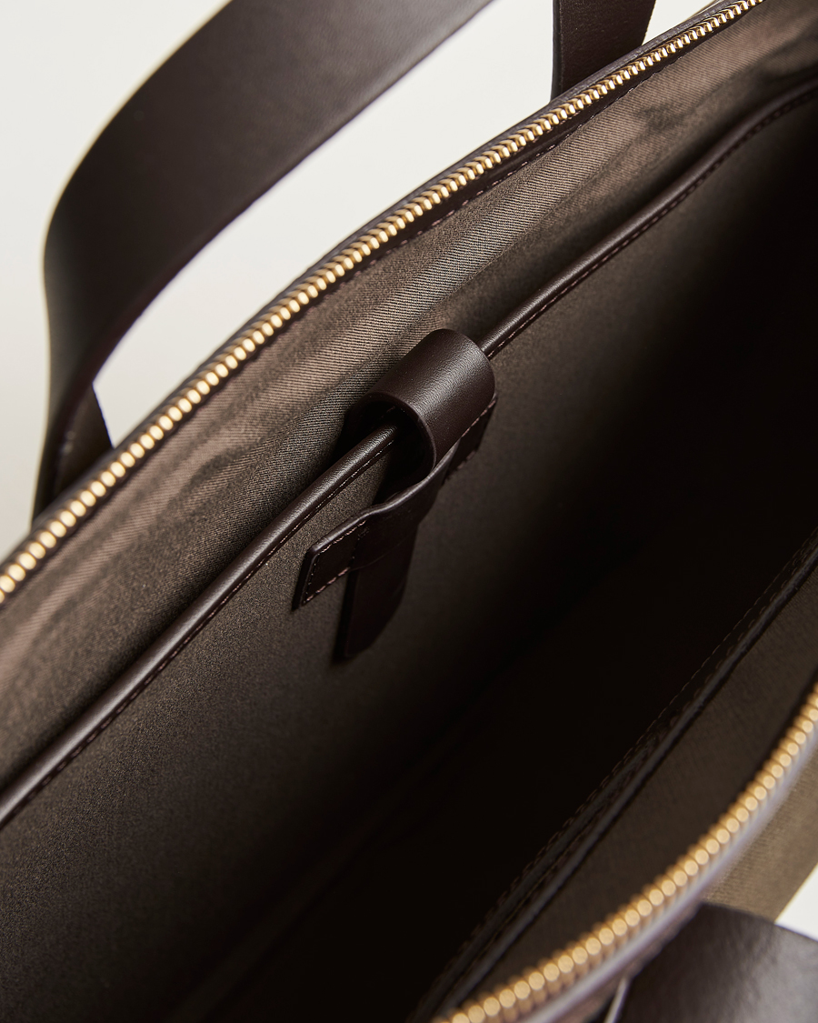 Homme | Mismo M/S Canvas Briefcase Army/Dark Brown | Mismo | M/S Canvas Briefcase Army/Dark Brown