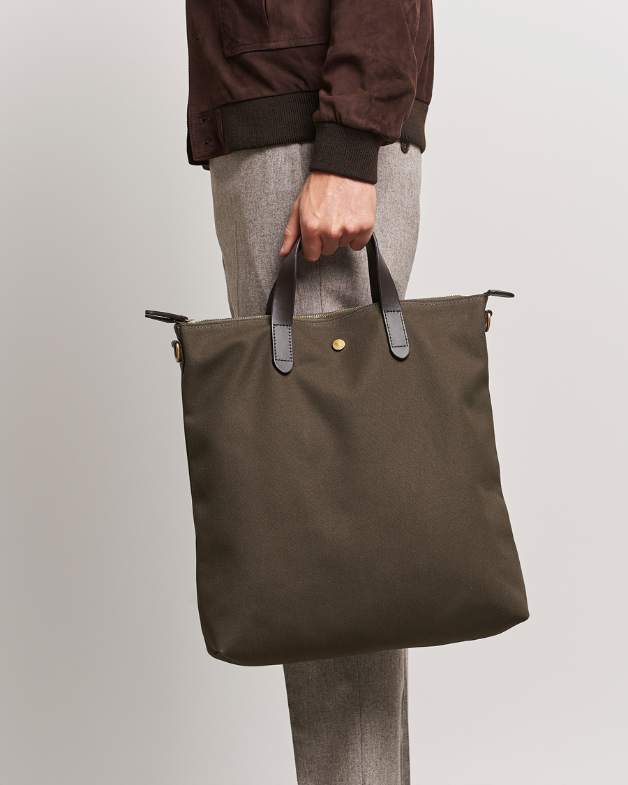 Homme | Tote bags | Mismo | M/S Canvas Shopper Army/Dark Brown