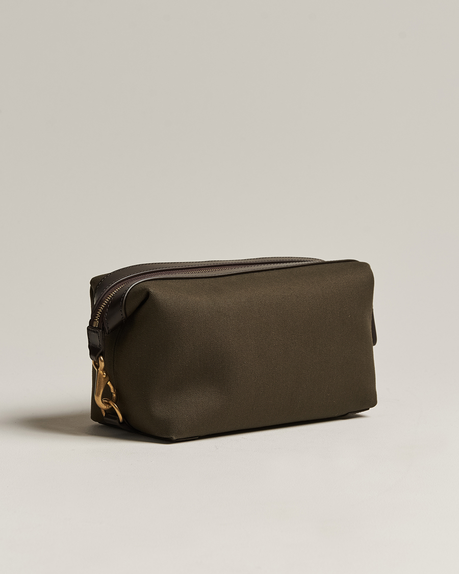 Homme | Sections | Mismo | M/S Nylon Washbag Army/Dark Brown