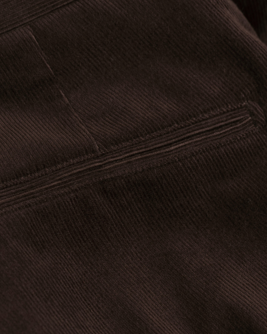 Homme | Pantalons | Oscar Jacobson | Dean Turn Up Corduroy Trousers Dark Brown