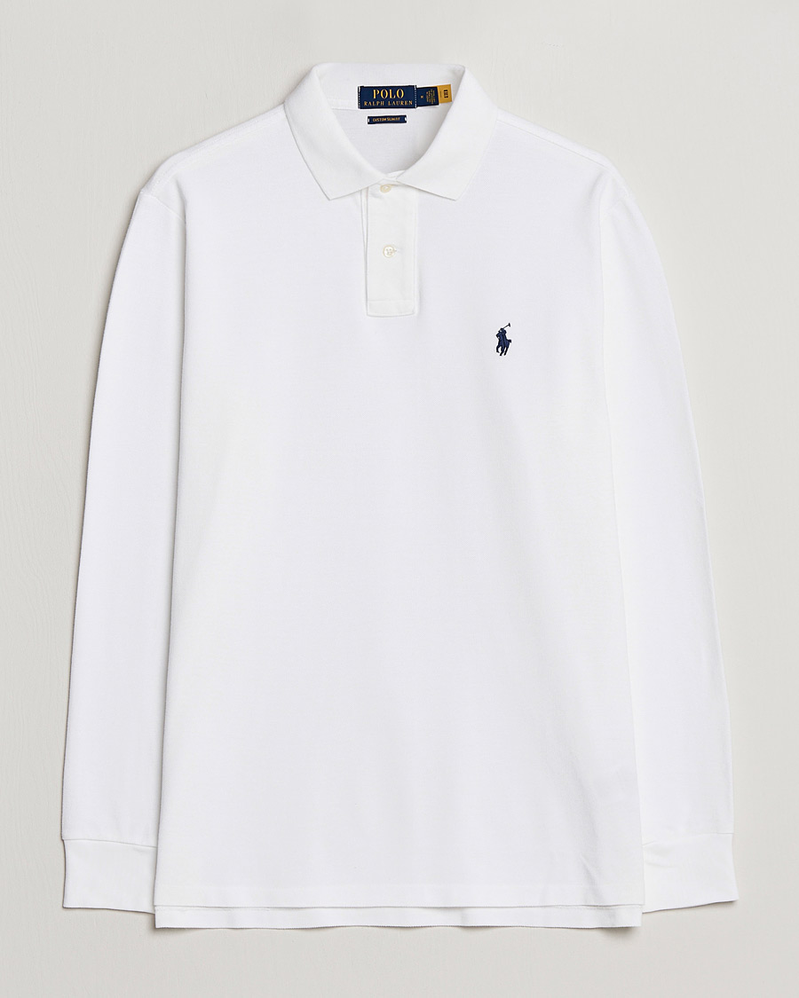 Homme | Polos | Polo Ralph Lauren | Custom Slim Fit Long Sleeve Polo White
