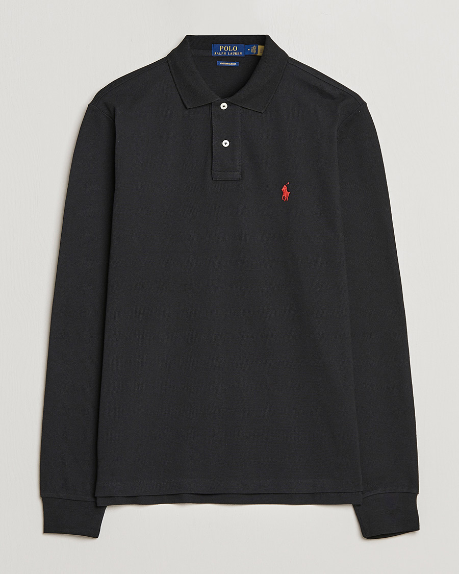 Homme | Polos | Polo Ralph Lauren | Custom Slim Fit Long Sleeve Polo Polo Black