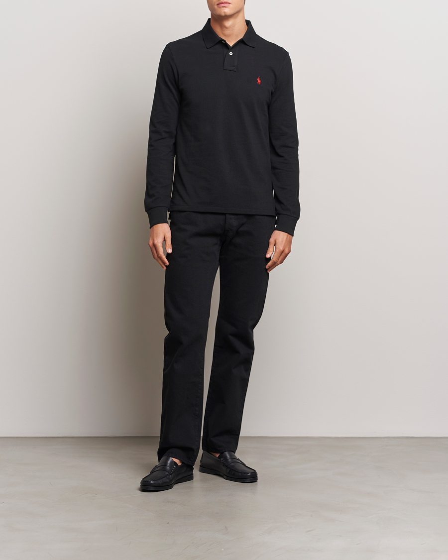 Homme | Polos | Polo Ralph Lauren | Custom Slim Fit Long Sleeve Polo Polo Black