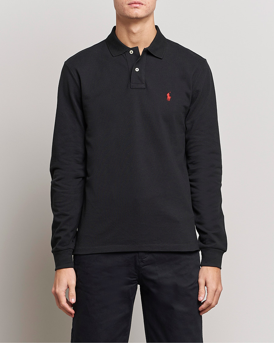 Homme | Vêtements | Polo Ralph Lauren | Custom Slim Fit Long Sleeve Polo Polo Black