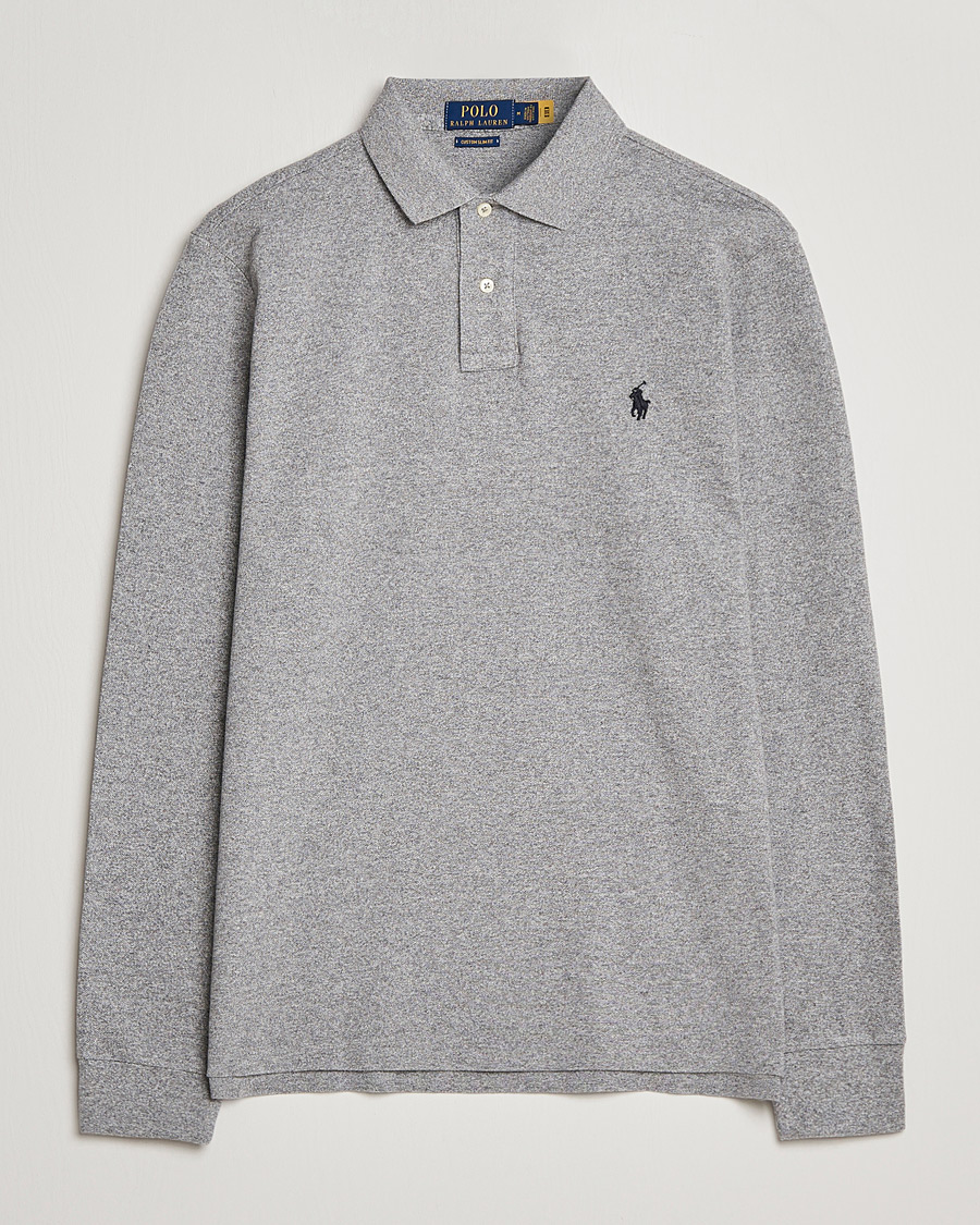 Homme | Polos | Polo Ralph Lauren | Custom Slim Fit Long Sleeve Polo Canterbury Heather