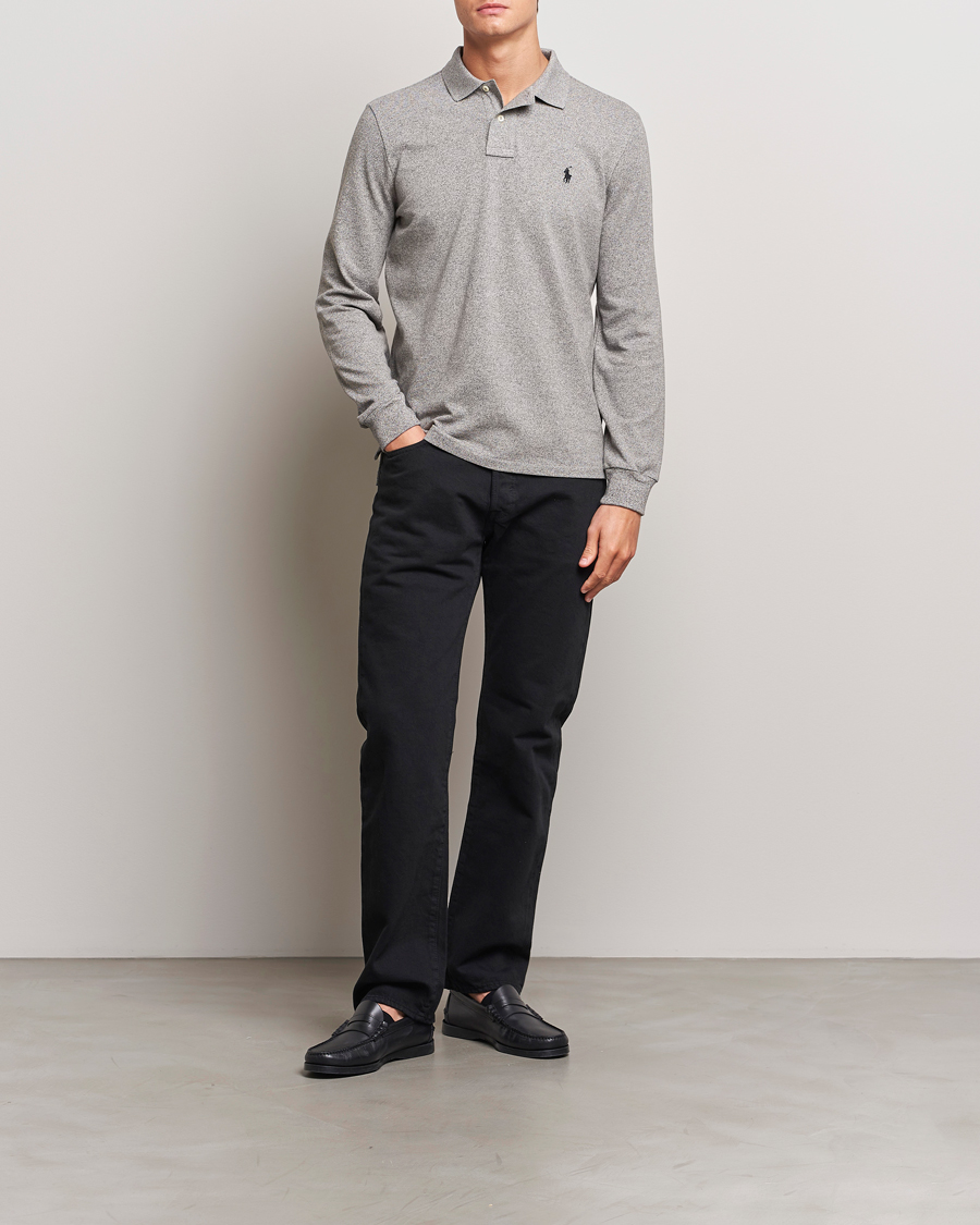 Homme | Polos | Polo Ralph Lauren | Custom Slim Fit Long Sleeve Polo Canterbury Heather