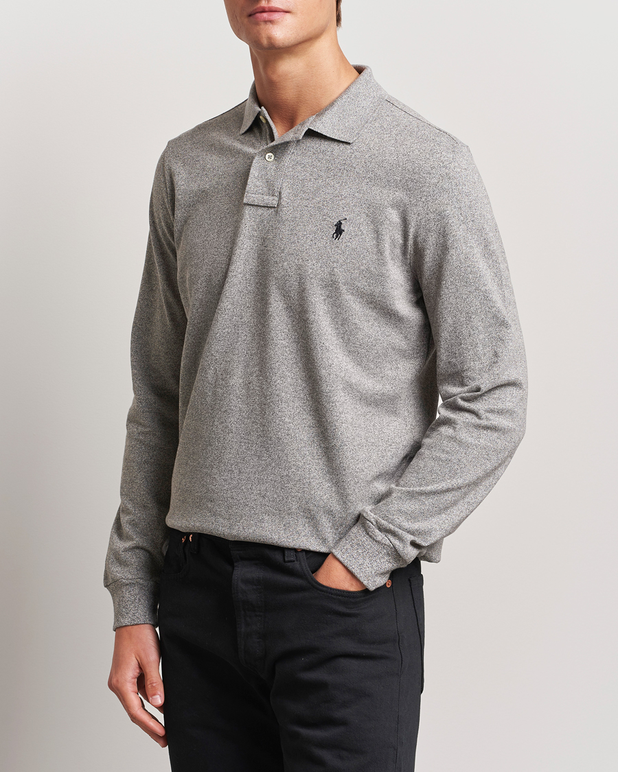 Homme | Polos | Polo Ralph Lauren | Custom Slim Fit Long Sleeve Polo Canterbury Heather