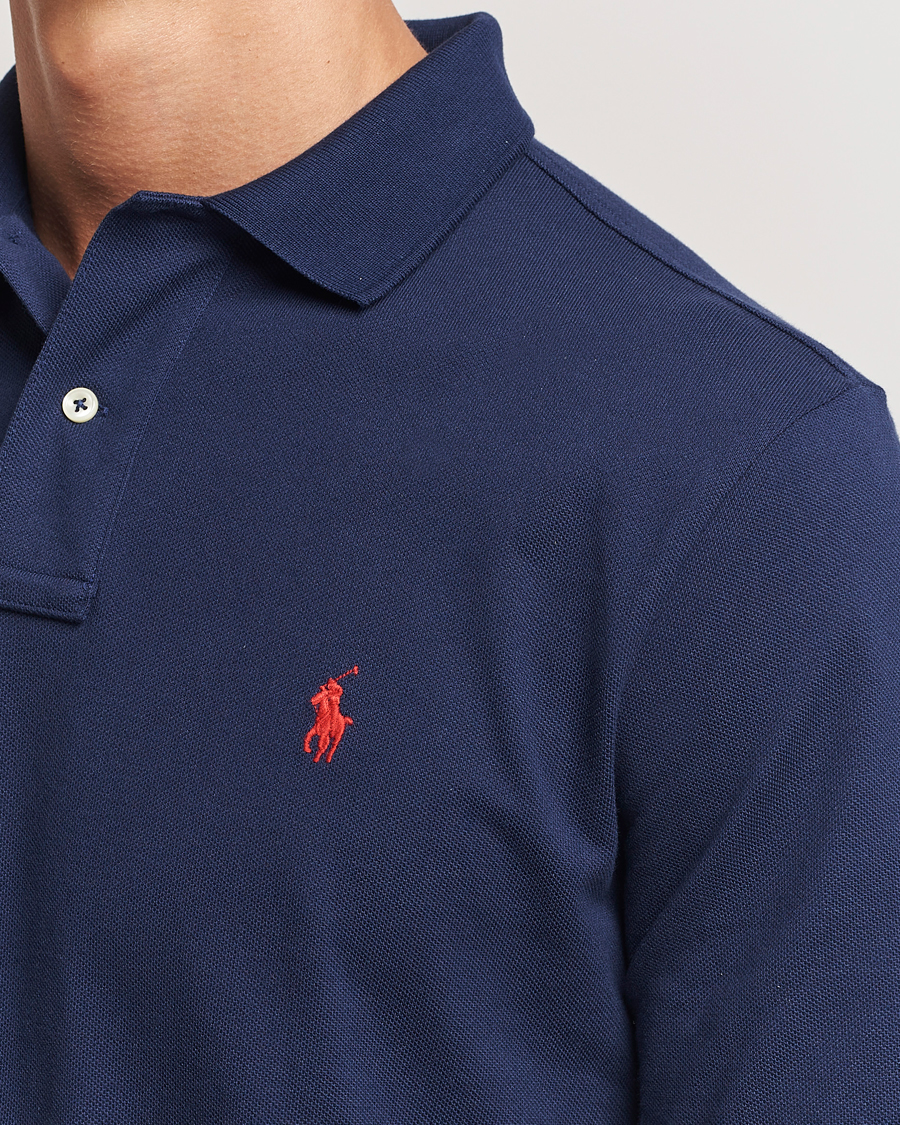 Homme | Polos | Polo Ralph Lauren | Custom Slim Fit Long Sleeve Polo Newport Navy
