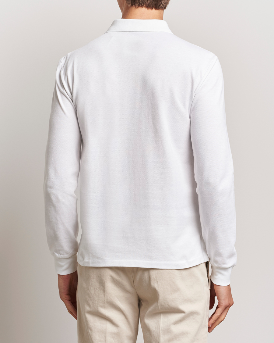Homme | Polos | Polo Ralph Lauren | Slim Fit Long Sleeve Polo White