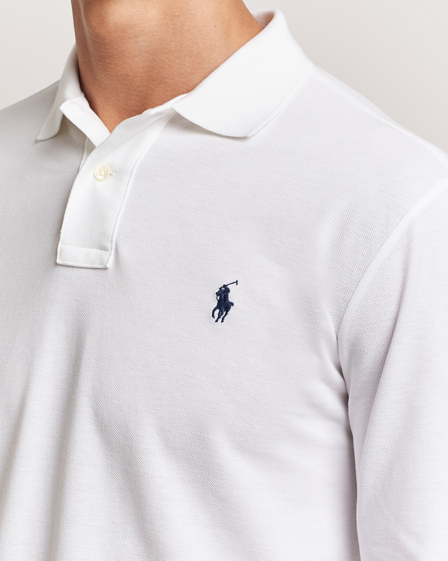 Homme | Polos | Polo Ralph Lauren | Slim Fit Long Sleeve Polo White
