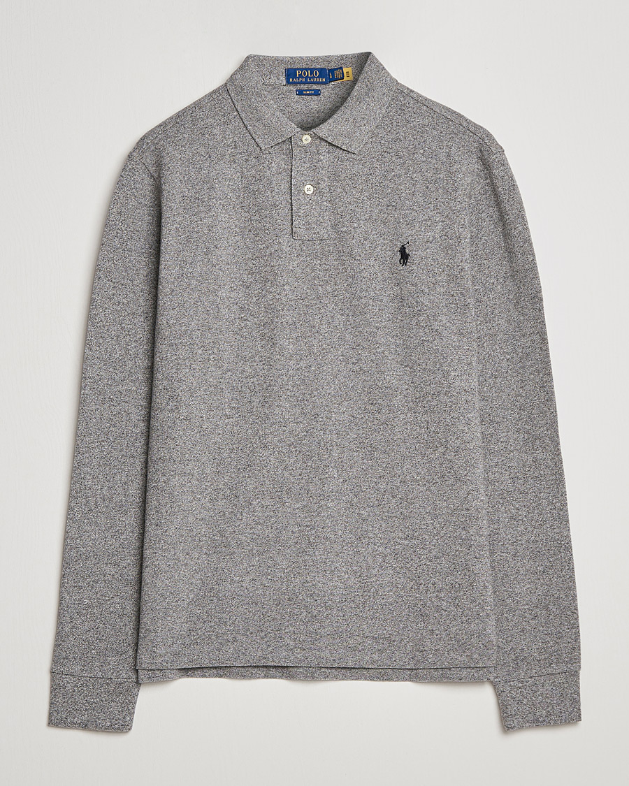 Homme | Polos | Polo Ralph Lauren | Slim Fit Long Sleeve Polo Canterbury Heather