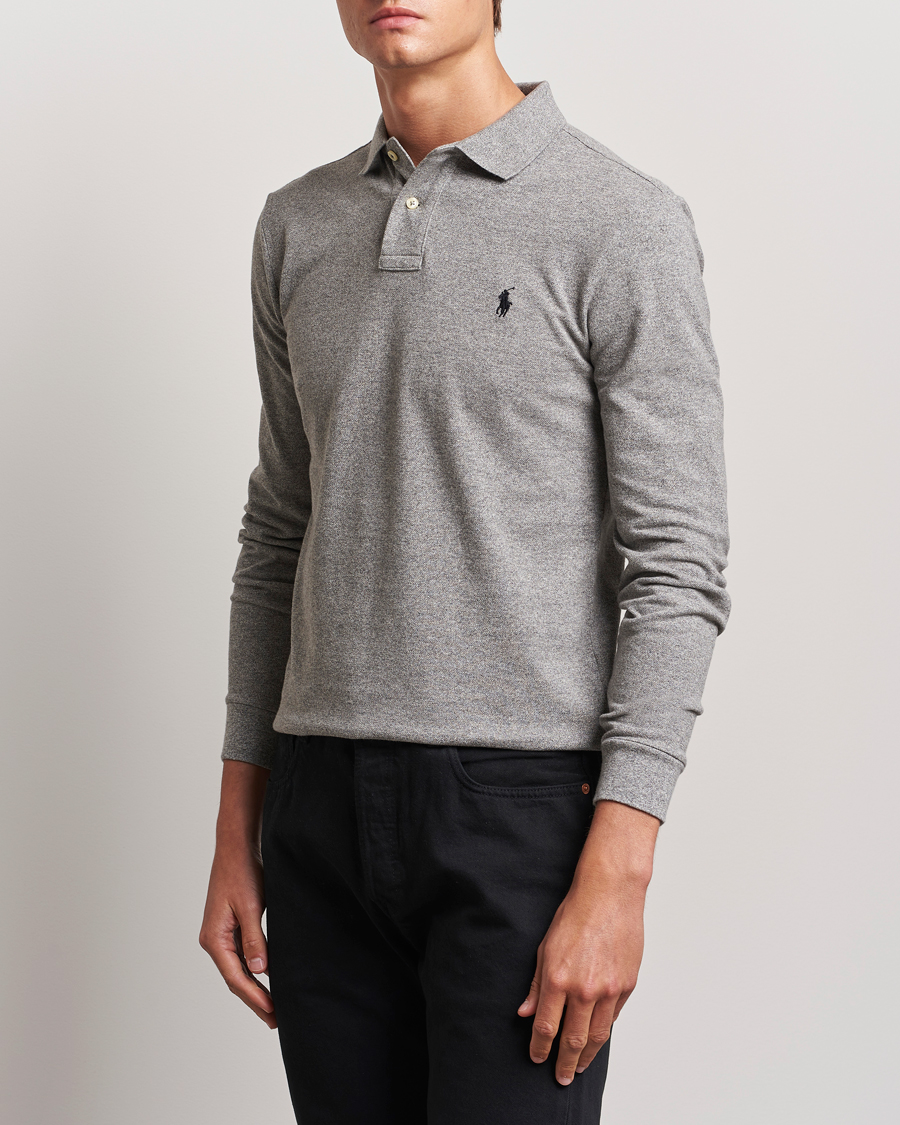 Homme | Polos À Manches Longues | Polo Ralph Lauren | Slim Fit Long Sleeve Polo Canterbury Heather