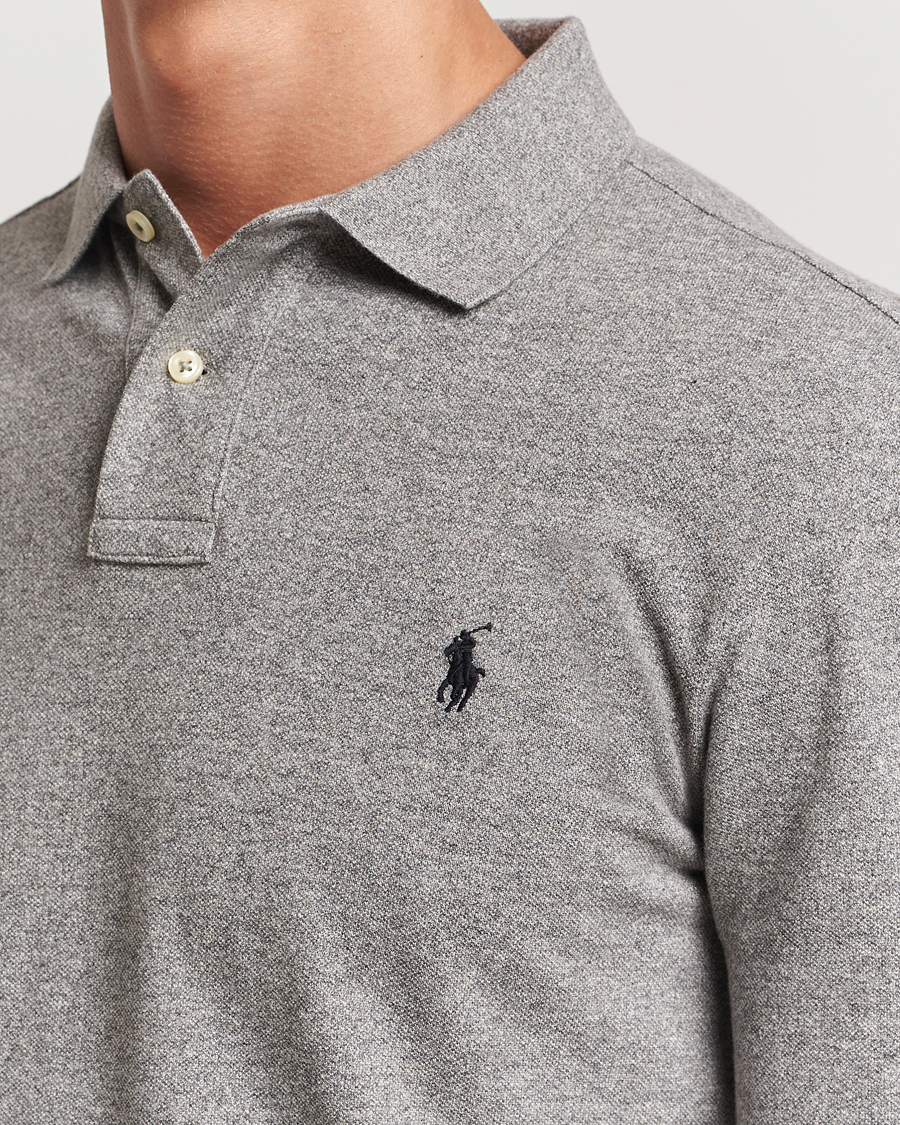 Homme | Polos | Polo Ralph Lauren | Slim Fit Long Sleeve Polo Canterbury Heather
