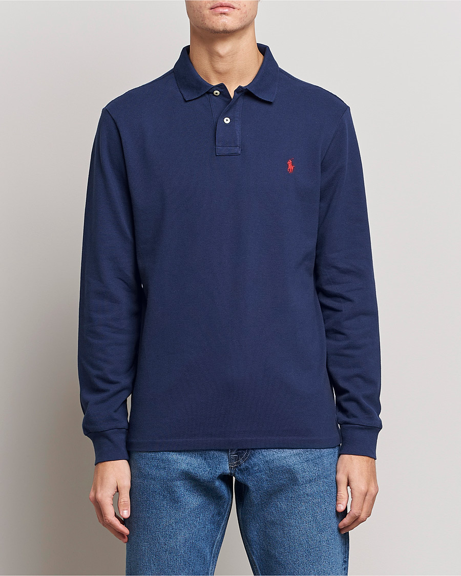 Homme | Polos À Manches Longues | Polo Ralph Lauren | Slim Fit Long Sleeve Polo Newport Navy