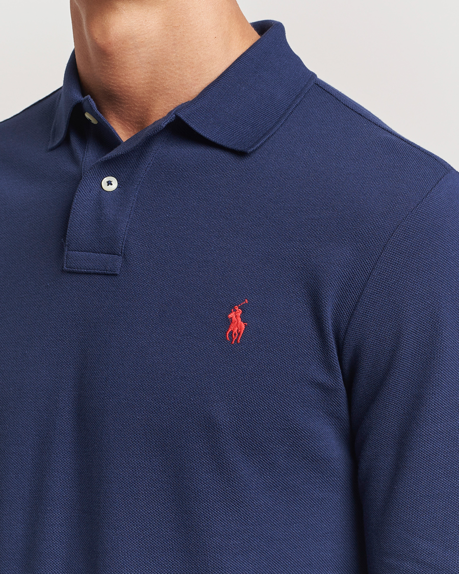 Homme | Polos | Polo Ralph Lauren | Slim Fit Long Sleeve Polo Newport Navy