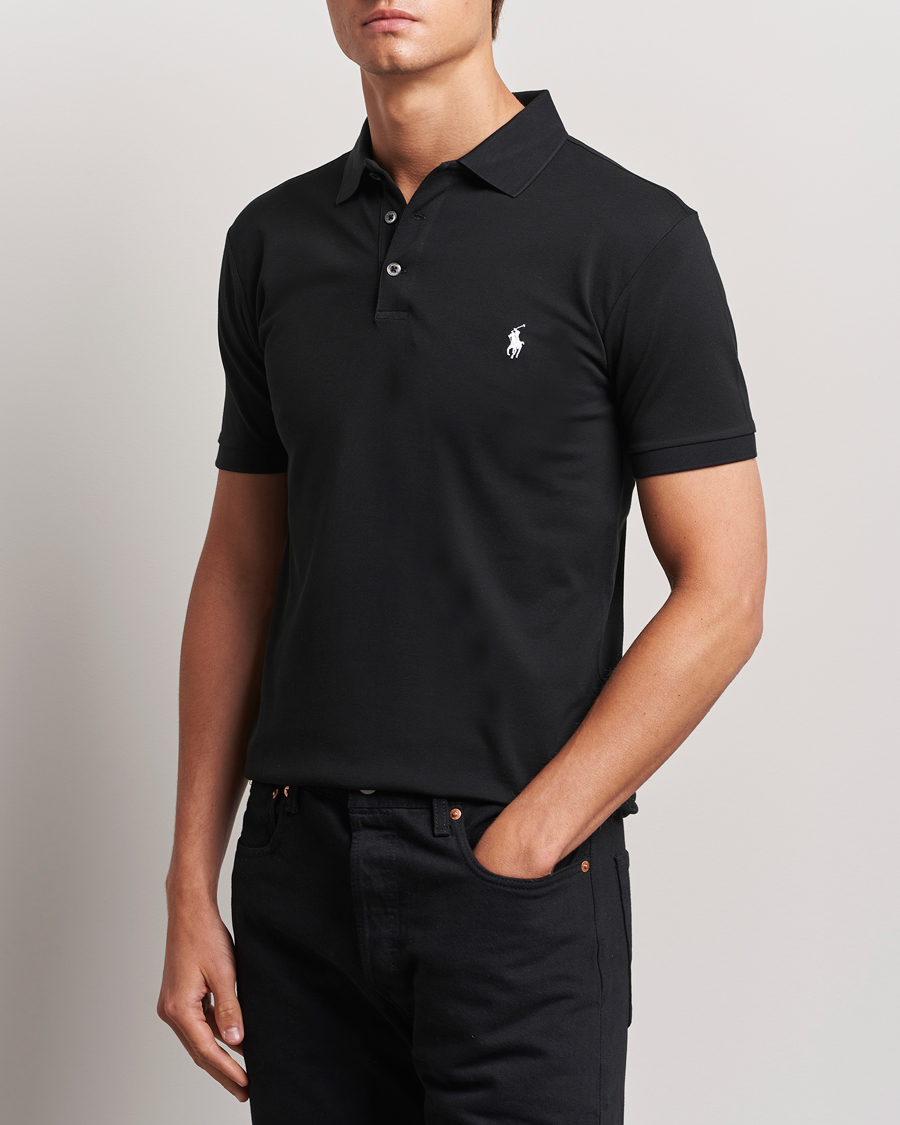 Homme | Polos | Polo Ralph Lauren | Slim Fit Stretch Polo Black