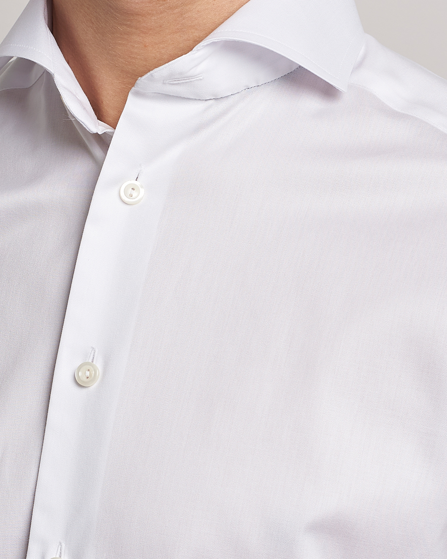 Homme | Chemises | Eton | Slim Fit Twill Cut Away Shirt White