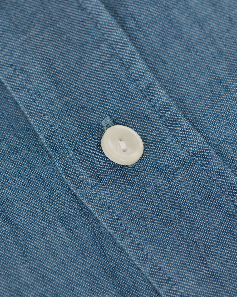 Homme | Chemises | Eton | Slim Fit Denim Cut Away Shirt Indigo Blue