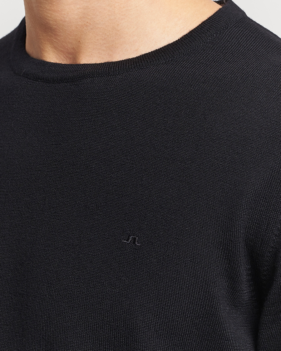 Homme | Pulls Et Tricots | J.Lindeberg | Lyle True Merino Crew Neck Pullover Black