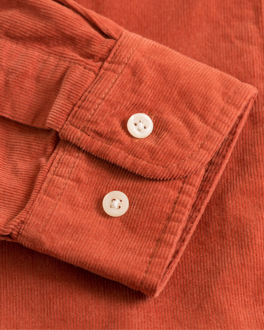 Homme | Chemises | WACAY | Gusto Baby Cord Shirt Coral