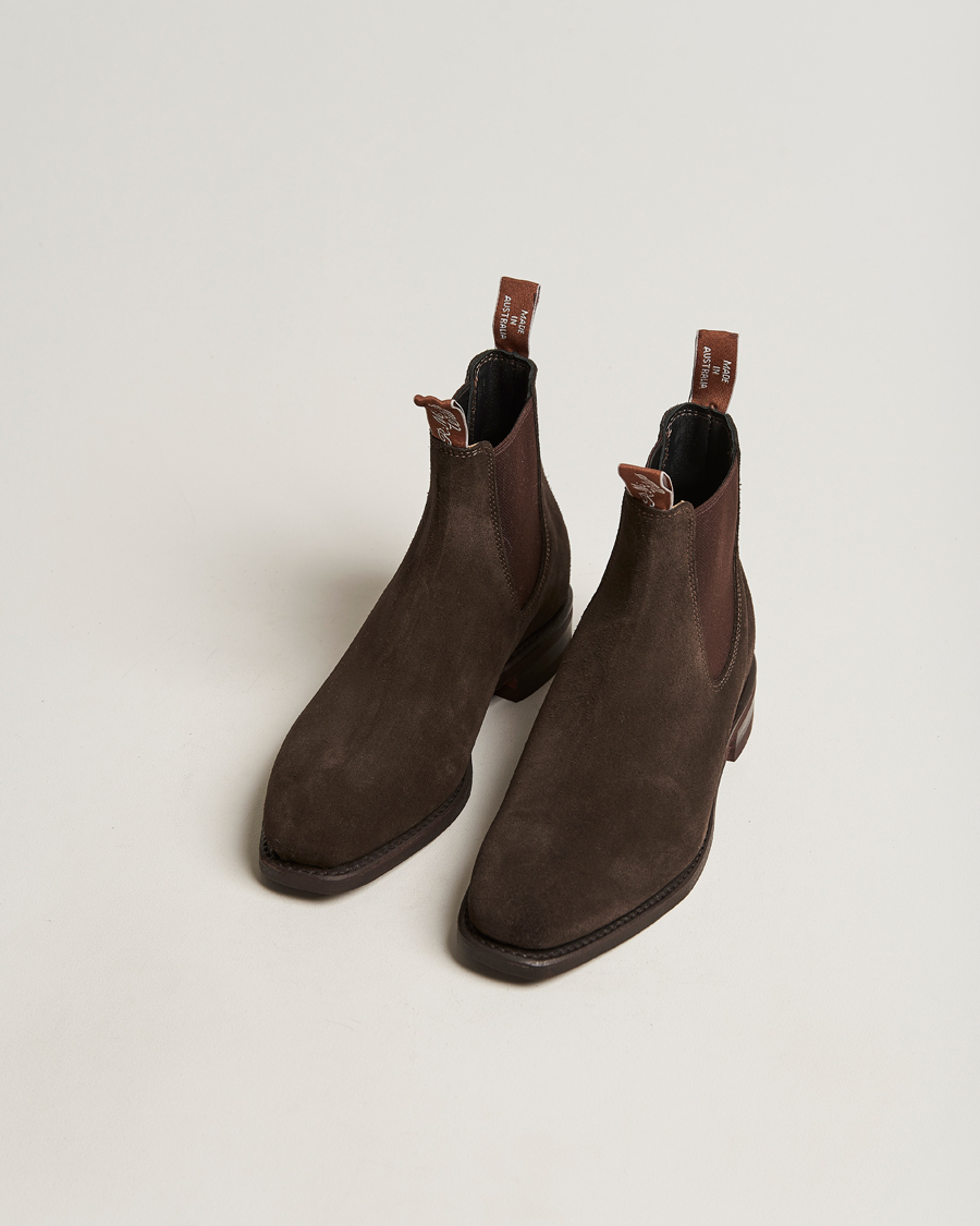 Homme | Chaussures Faites Main | R.M.Williams | Blaxland G Boot Chocolate Suede