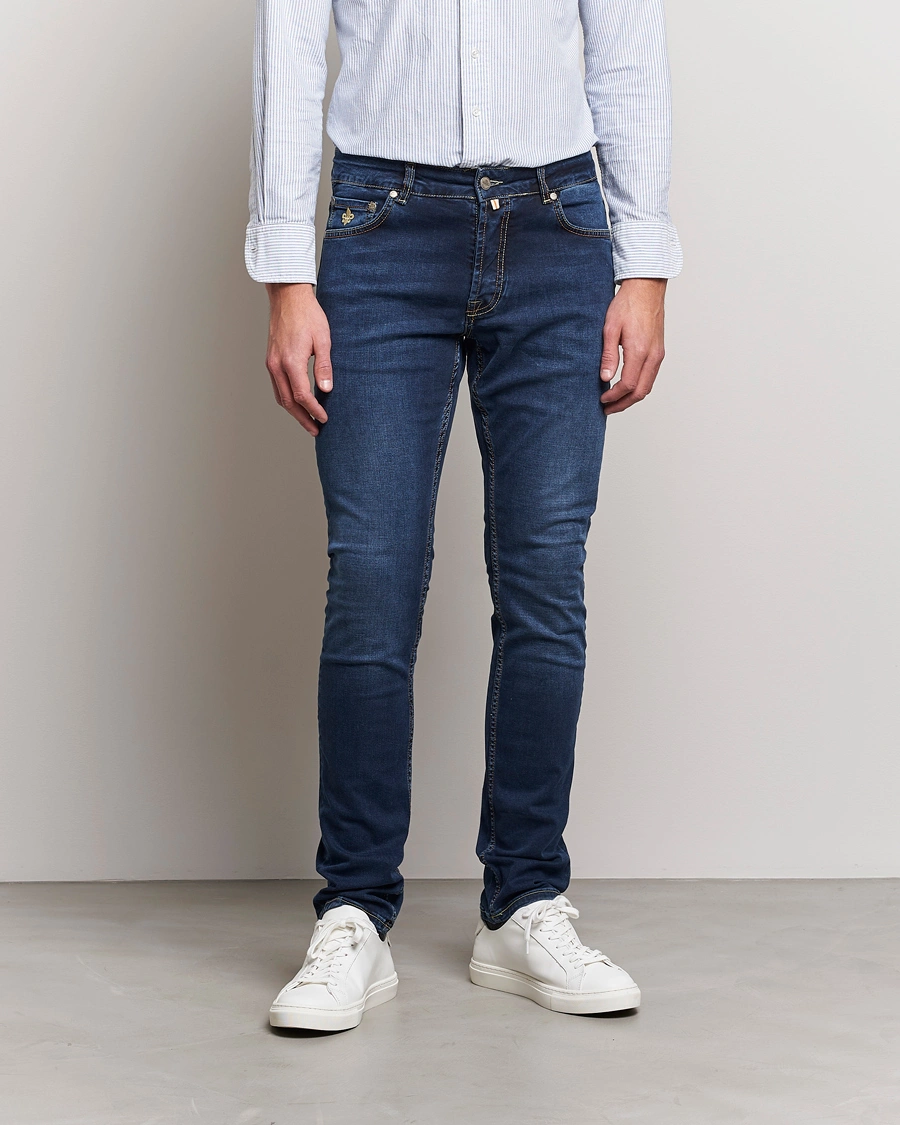Homme | Jeans Bleus | Morris | Steve Satin Jeans Dark Wash