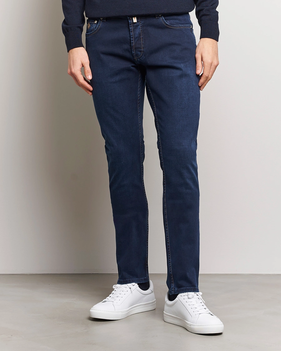 Homme | Jeans Bleus | Morris | Steve Satin Jeans Dark Blue