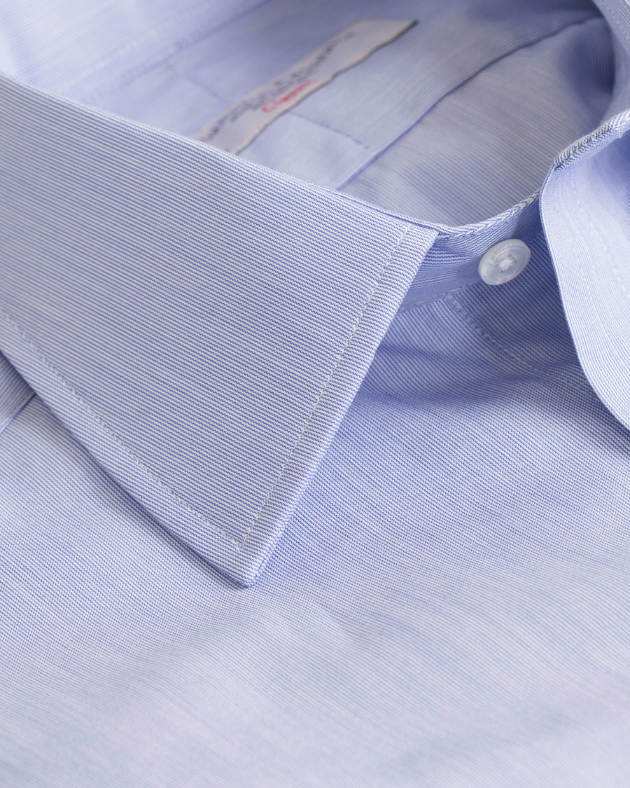 Homme | Chemises | Turnbull & Asser | Classic Fit Hairline Stripe Shirt Blue