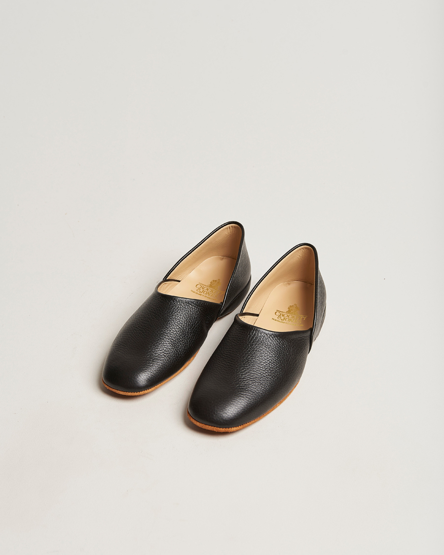 Homme | Sandales Et Mules | Crockett & Jones | Grecian Home Slipper Black