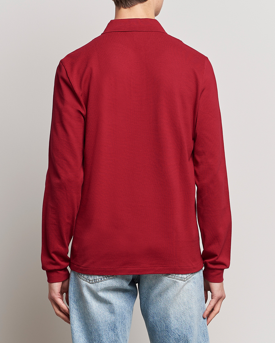 Homme | Polos | Lacoste | Original Long Sleeve Polo Piké Bordeaux