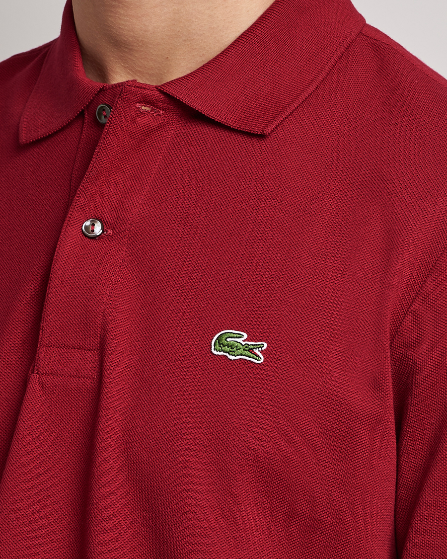 Homme | Polos | Lacoste | Original Long Sleeve Polo Piké Bordeaux