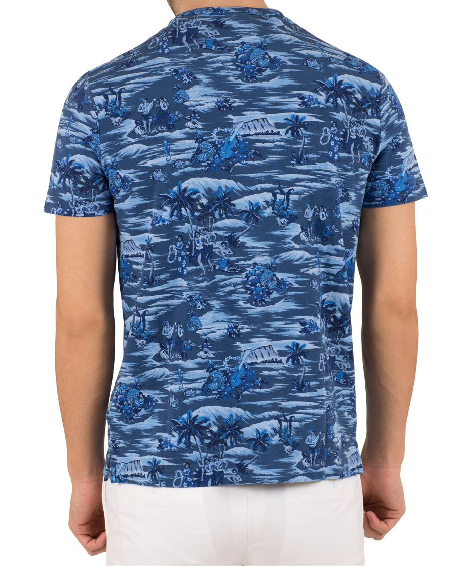 Homme | Polos | Polo Ralph Lauren | Featherweight Grandad Collar Polo Indigo Island Blue