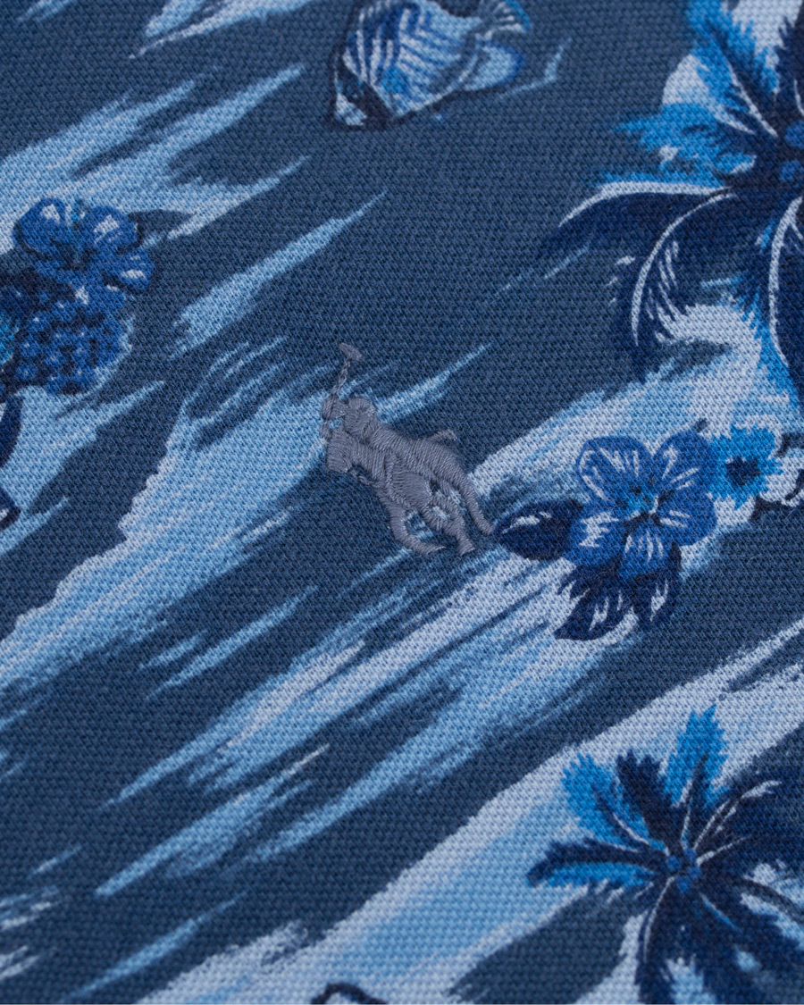 Homme | Polos | Polo Ralph Lauren | Featherweight Grandad Collar Polo Indigo Island Blue