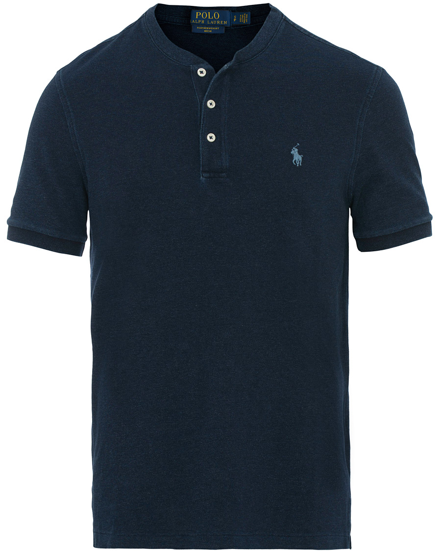 Homme | Polos | Polo Ralph Lauren | Featherweight Grandad Collar Polo Dark Indigo