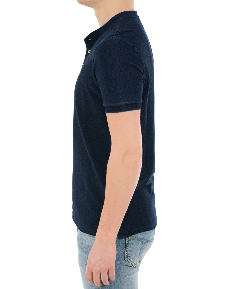 Homme | Polos | Polo Ralph Lauren | Featherweight Grandad Collar Polo Dark Indigo