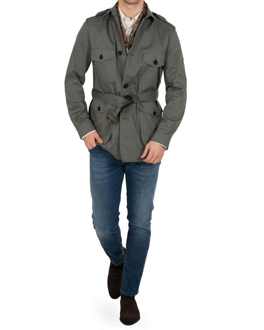 Homme | Manteaux Et Vestes | Private White V.C. | Belted Safari Jacket Teal Green