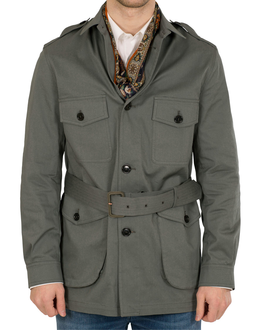 Homme | Manteaux Et Vestes | Private White V.C. | Belted Safari Jacket Teal Green