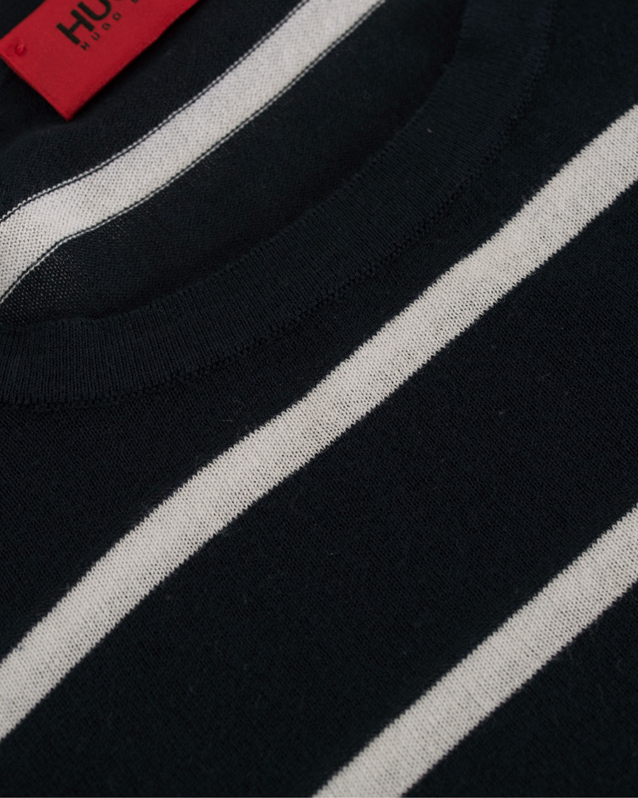 Homme | Pulls Et Tricots | HUGO | Simun Stripe Knitted Crew Neck Navy/White
